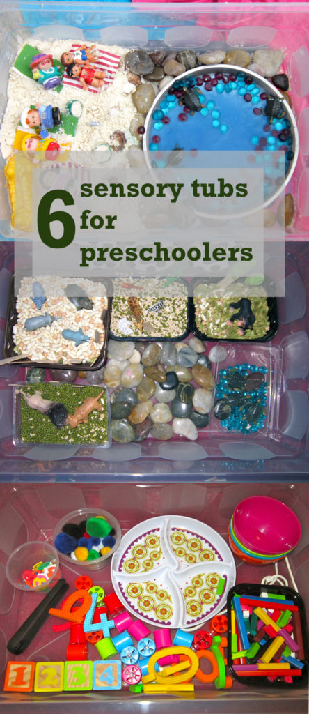 6 sensory tubs for preschoolers