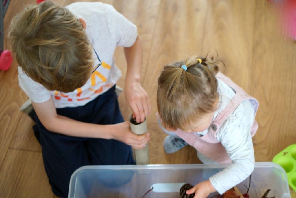 Bamm Boo - How and Why to Set up an Autumn Sensory Bin For Toddlers