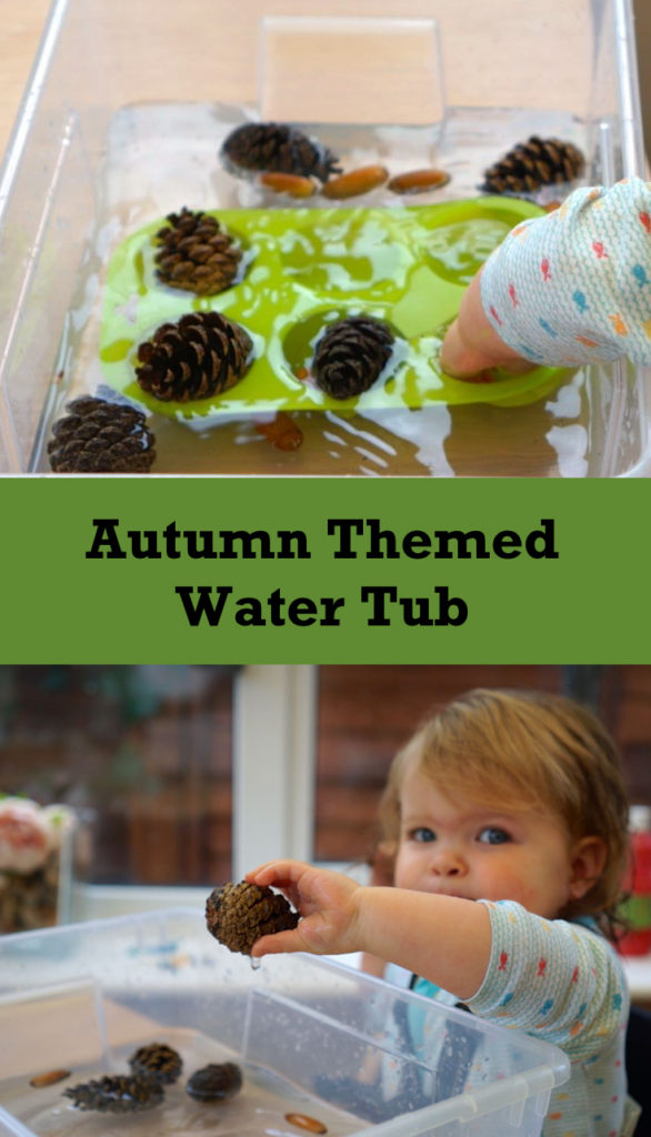 Autumn Sensory Play - water - an easy autumn activity for toddlers and beyond.