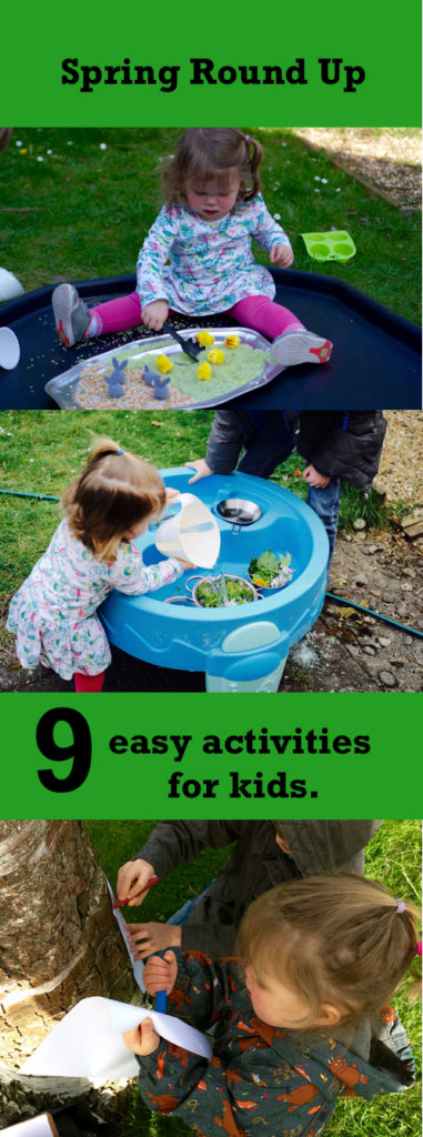 9 brilliant hands on spring activities for kids. There is a mix of indoor and outdoor activities involving sensory and nature play and learning.